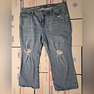 J. Crew 9'' demi-boot crop jean in Rocky Shore wash, Size 35